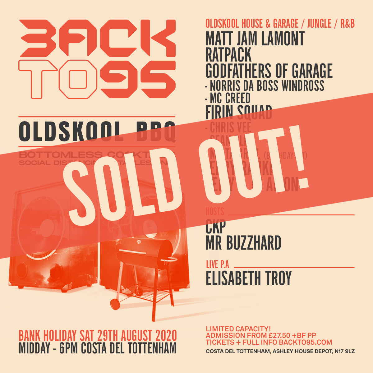 Backto95 Oldskool BBQ -Artist Set Times