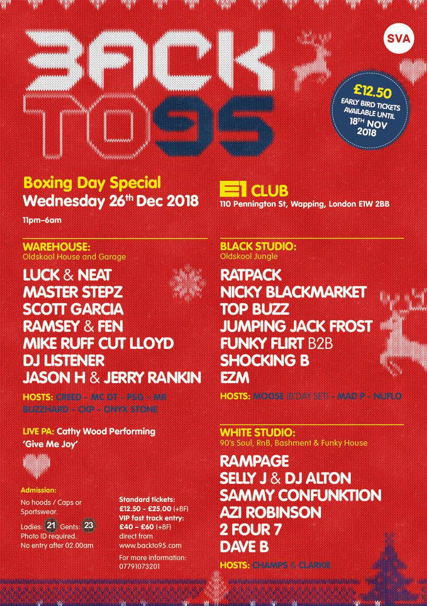 BOXING DAY SPECIAL AT E1 CLUB LONDON